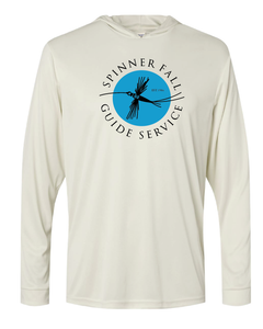 SpinnerFall -Sand UPF 50 Hooded Long Sleeve Performance Shirt